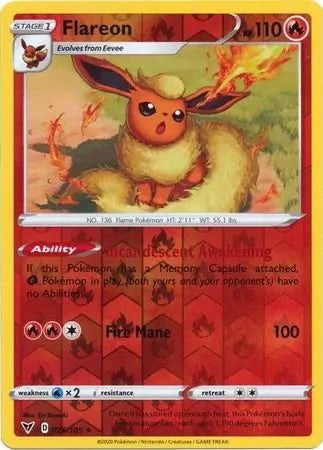 Vivid Voltage Flareon #26/185 reverse holo